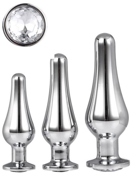 DREAMTOYS ZESTAW KORKÓW GLEAMING LOVE PLEASURE SET SILVER