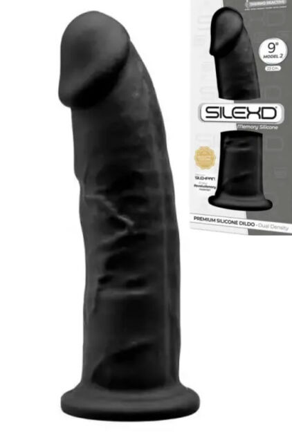 Silexd Silikonowe Dildo 23 cm Black