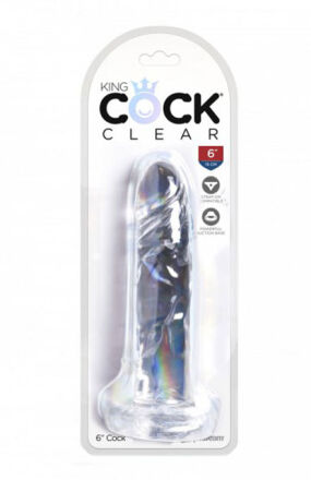 King Cock 6 Inch Cock Transparant