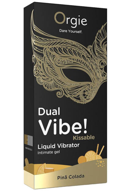 ORGIE DUAL VIBE! PINA COLADA KISSABLE LIQUID VIBRATOR - 15 ML