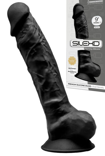 Silexd Silikonowe Dildo 23,7 cm Black