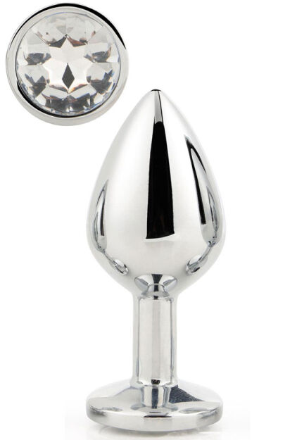 DREAMTOYS KOREK ANALNY GLEAMING LOVE SILVER PLUG MEDIUM