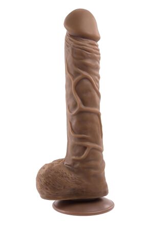 GENDER X 10 INCH 25 CM FLEXSKIN POSEABLE TRUE FEEL DILDO DARK