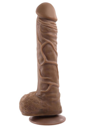 GENDER X 10 INCH 25 CM FLEXSKIN POSEABLE TRUE FEEL DILDO DARK