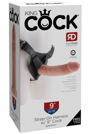 Dildo na uprzęży King Cock Strap on Horness Pipedream 9 Light