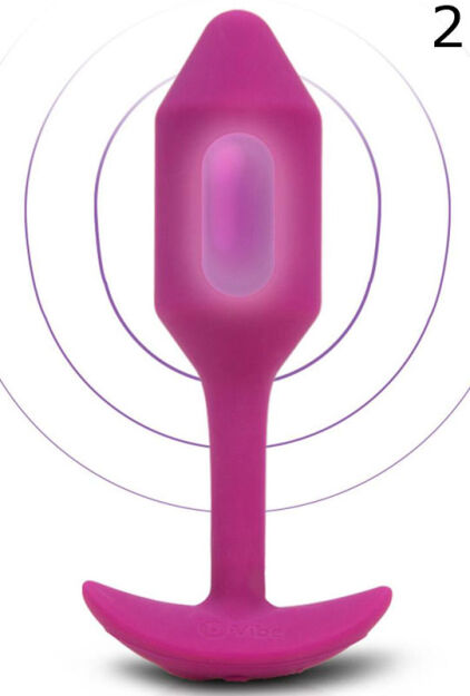 B-VIBE VIBRATING SNUG PLUG 2 ROSE