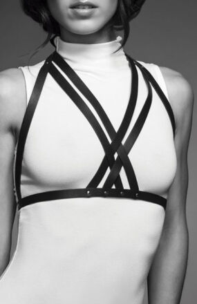 Bijoux Indiscrets - MAZE Halter Bra Harness Black