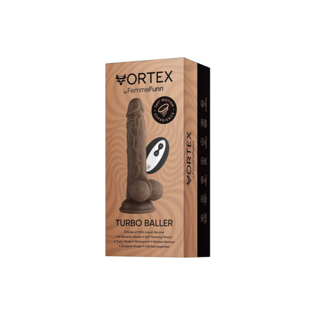 Vortex Brązowy Wibrator Wireless Turbo Baller