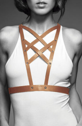 Bijoux Indiscrets - MAZE Net Cleavage harness Brown